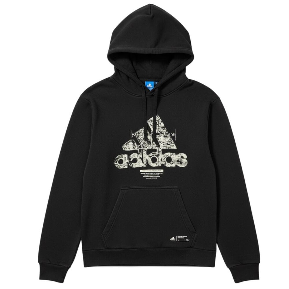 Adidas Tokyo Graphic Supply Black White Men's Hoodie Streetwear Japan L US M